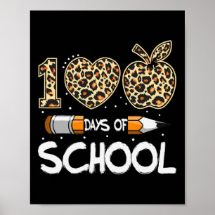 100 Tage Leopardenlehrer Kinder 100 Tage Poster