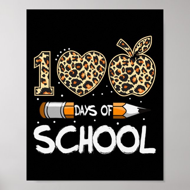 100 Tage Leopardenlehrer Kinder 100 Tage Poster (Vorne)