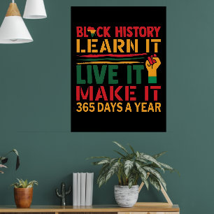 100 Tage Lernen Schwarze Geschichte 2026 Poster 