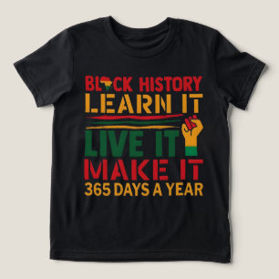 100 Tage Lernen Schwarze Geschichte Afro Bildung T Tri-Blend Shirt