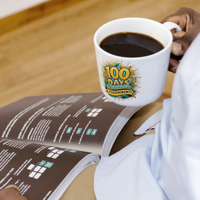 100 Tage Lernerfolge Feier Kaffeetasse (Von Creator hochgeladen)