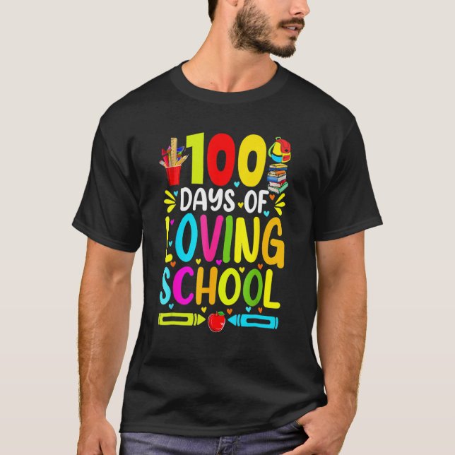 100 Tage Liebesschule Niedlich 100. Schultag T-Shirt (Vorderseite)