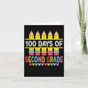 100 Tage Mädchen der zweiten Klasse 100. Tag der c Karte
