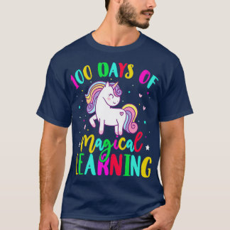 100 Tage Magical Learning School Unicorn Studen T-Shirt