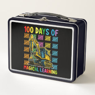 100 Tage magisches Lernbagger-Schulprojekt Metall Brotdose