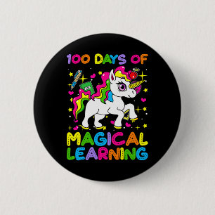 100 Tage magisches Lernen 100. Schultag Button