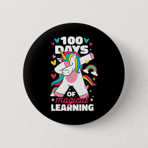 100 Tage magisches Lernen 100. Schultag Button