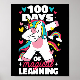 100 Tage magisches Lernen 100. Schultag Poster