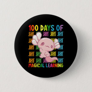 100 Tage Magisches Lernen Axolotl Schule Button