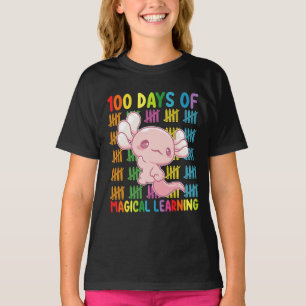 100 Tage Magisches Lernen Axolotl Schule T-Shirt