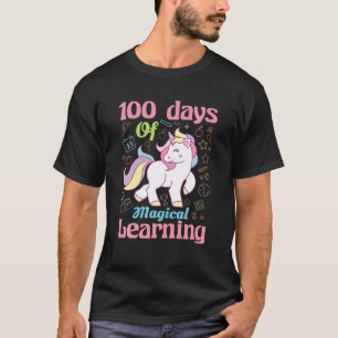 100 Tage Magisches Lernen Einhornschullehrer T-Shirt