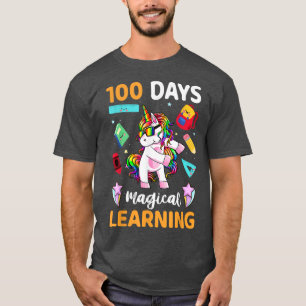 100 Tage Magisches Lernen Gewitter Einhorn T-Shirt