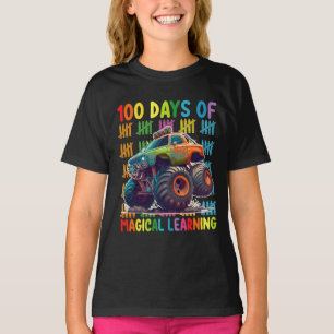 100 Tage magisches Lernen Monstertruck-Schule T-Shirt