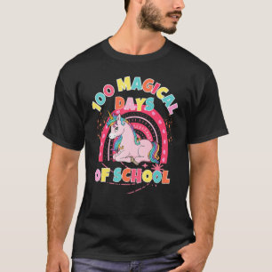100 Tage Magisches Lernen Regenbogen Einhorn 100 D T-Shirt