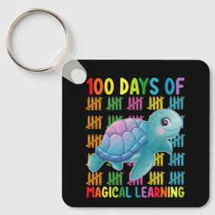 100 Tage magisches Lernen Turtle School Schlüsselanhänger