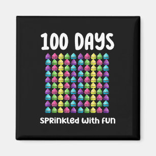 100 Tage mit Fun Cupcake Celebration Sc Magnet
