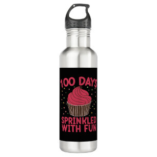 100 Tage mit lustigen Cupcake School Girl Edelstahlflasche