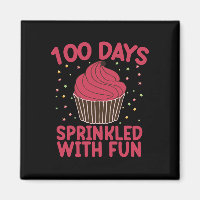 100 Tage mit lustigen Cupcake School Girl