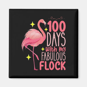 100 Tage mit meiner fabelhaften Flamingo-Schule Magnet