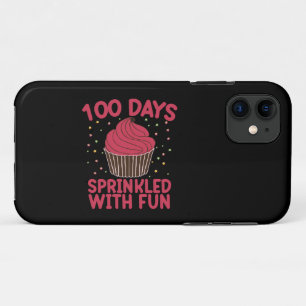 100 Tage mit Spaß gesprenkelter Cupcake Schulmädch Case-Mate iPhone Hülle