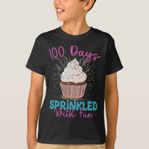 100 Tage mit Spaß geteilt Cupcake Kinder 100 Tage T-Shirt