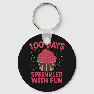 100 Tage mit Streuseln und Spaß Cupcake Schulmädch Schlüsselanhänger