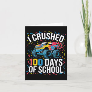 100 Tage Monster LKW 100. Schultag Karte