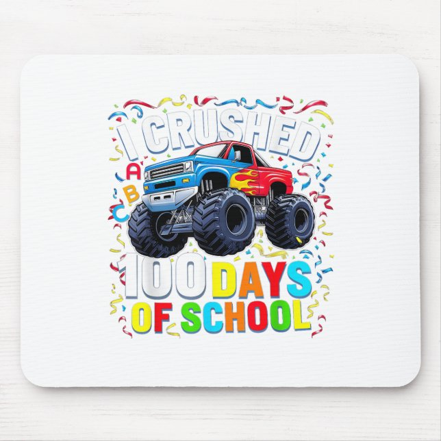 100 Tage Monster LKW 100. Schultag Mousepad (Vorne)