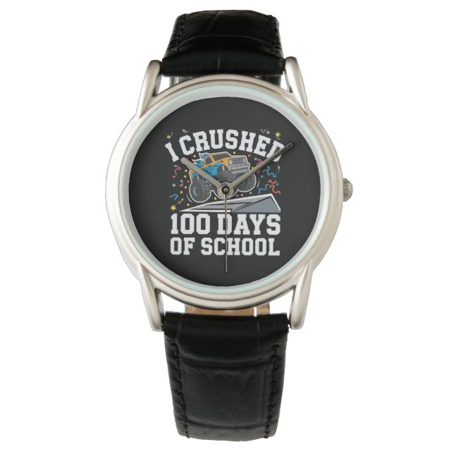 100 Tage Monster Truck Schule 100. Tagesschule Armbanduhr (Vorderseite)