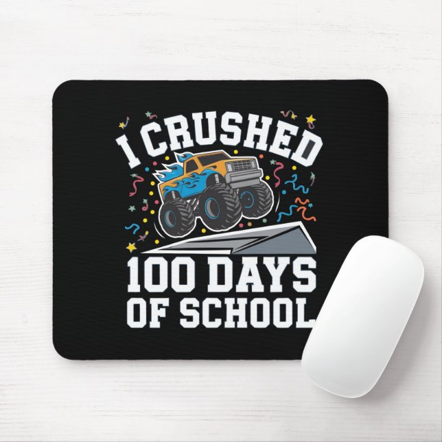 100 Tage Monster Truck Schule 100. Tagesschule Mousepad (Mit Mouse)