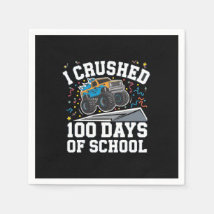 100 Tage Monster Truck Schule 100. Tagesschule Serviette