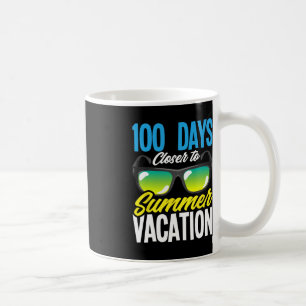 100 Tage Naher zum Sommerurlaub Student 100 Tage Kaffeetasse