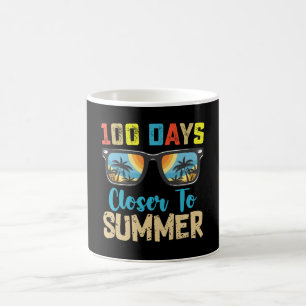 100 Tage Naher zur Sommerferienschule Kaffeetasse