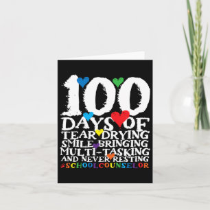 100 Tage Niedlich School Counselor Karte
