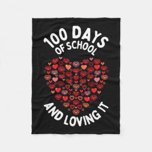 100 Tage Niedliches Herz der Schule 100 Tage Fleecedecke