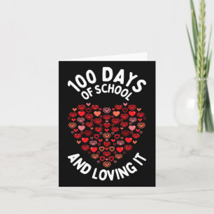 100 Tage Niedliches Herz der Schule 100 Tage Karte