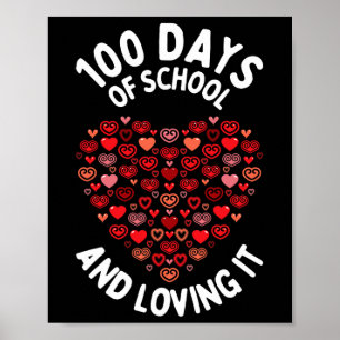 100 Tage Niedliches Herz der Schule 100 Tage Poster