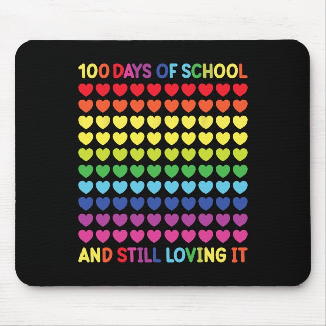 100 Tage Niedliches Herzstudium Mousepad (Vorne)