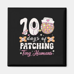 100 Tage Patchen winziger Menschen 100 Tage Magnet