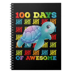 100 Tage Phantastische Schildkröte 100. Schultag Notizblock