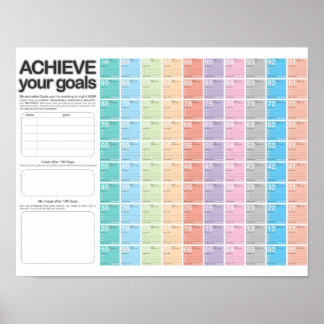 100-Tage-Planungskalender Stichtag Poster