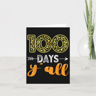 100 Tage pro Lehrer oder Student 100. Tag des Unte Karte