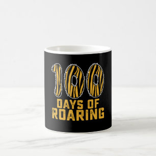 100 Tage rauschender Tiger Funny 100 Day School Kaffeetasse