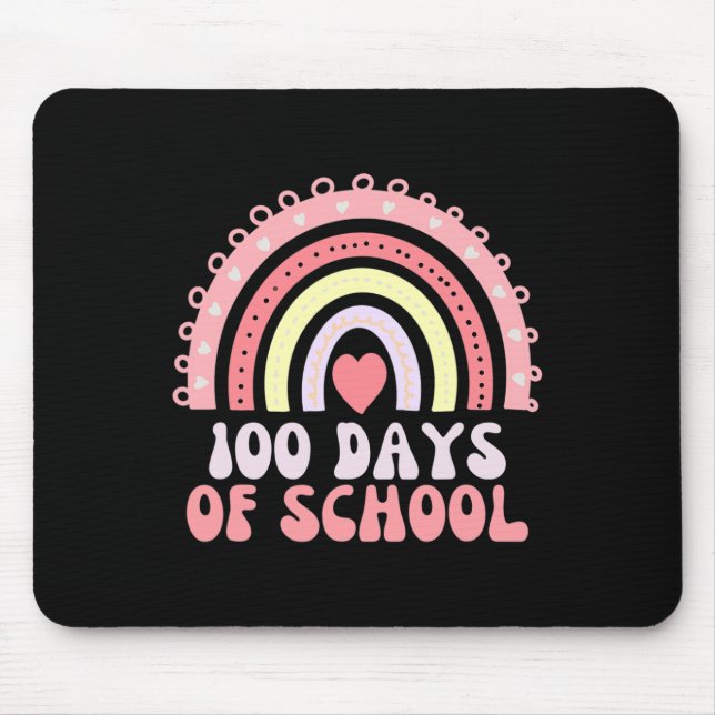 100 Tage Regenbogen am 100. Schultag 100 Mousepad (Vorne)