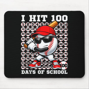 100 Tage Retro-Baseball-Sport für Jungen T Mousepad