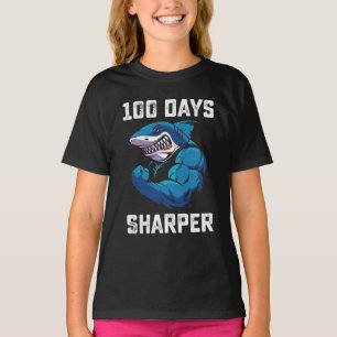 100 Tage schärferer Hai 100. Schultag Turnhalle T-Shirt