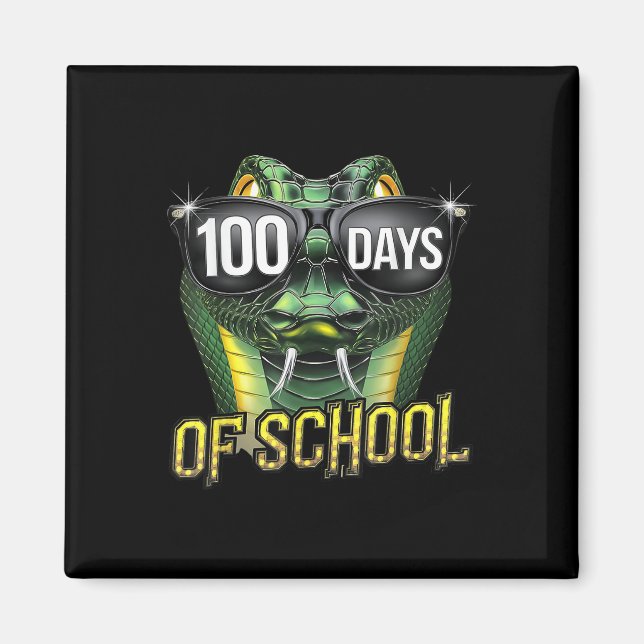 100 Tage Schlange Schüler Mädchen 100. Magnet (Vorne)