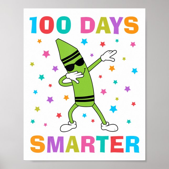 100 Tage Schlauer 100. Schulabbruch Crayo Poster (Vorne)