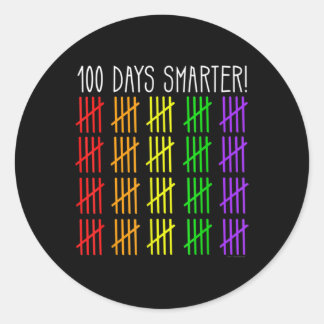 100 Tage Schlauer 100. Schulabbruch Runder Aufkleber