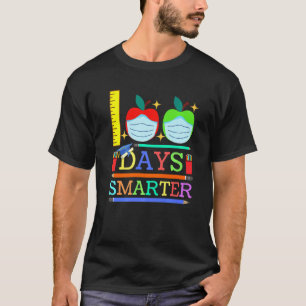 100 Tage schlauer 2022 Apfel Gesichtsmaske Virtuel T-Shirt